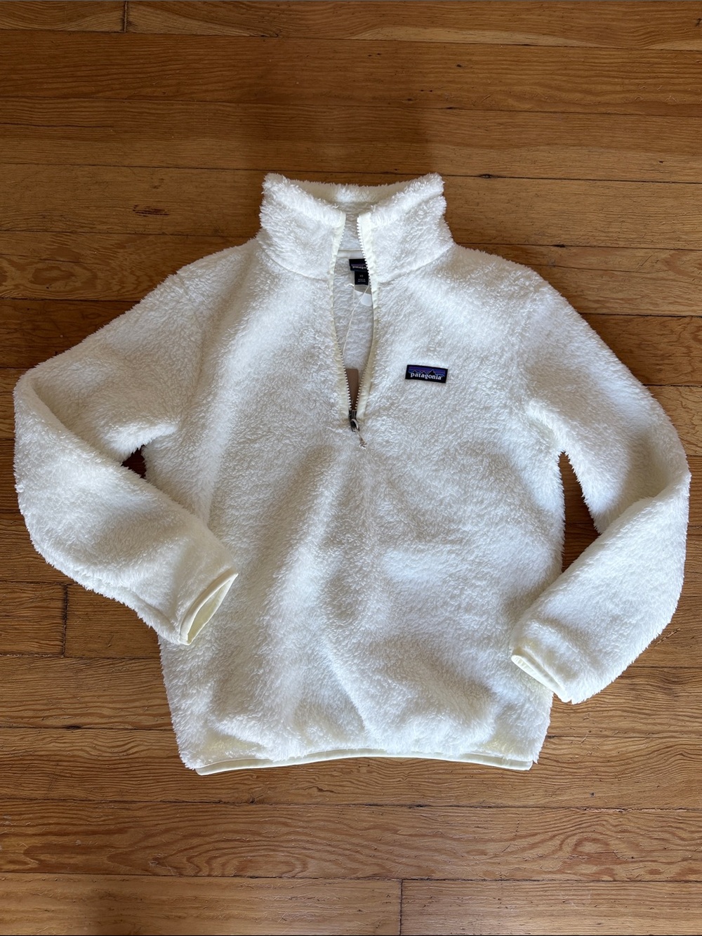 Patagonia Los Gatos White Sherpa Quarter-Zip Fleece Pullover XS NWT